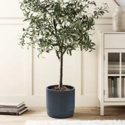 LuxenHome Modern Gray MgO 14.17" Round Planter 11 LuxenHome Modern Gray MgO 14.17" Round Planter -LuxenHome GUEST f98f8f45 e0ae 4aa8 9e4c 3f814c554663