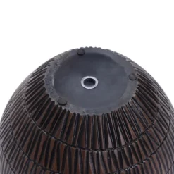 LuxenHome Brown With Black V-Pattern Polyresin 12-Inch Round Planter 13 LuxenHome Brown With Black V-Pattern Polyresin 12-Inch Round Planter -LuxenHome GUEST f9ff6dcd 437b 487d ac57 c88cf395d5f7