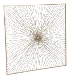 LuxenHome Gold Abstract Flower Square Metal Wall Art -LuxenHome GUEST fa885a8d a6ce 4ef1 adbb f646c5bf95ea