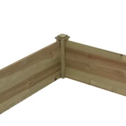LuxenHome All Wood Two Sections Outdoor Raised Garden Bed Brown -LuxenHome GUEST fab234e6 8202 4239 a3b0 1c94507d2a3c