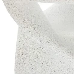 LuxenHome Speckled White MgO Square Twisted Side Table -LuxenHome GUEST fab9d0a1 b067 4ab3 bb6c fbea6dce3b0b