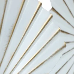 LuxenHome White And Gold Metal Abstract Seashell Wall Decor -LuxenHome GUEST fb70b2de 8e3f 4d03 9564 bcc98015302f