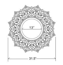 LuxenHome Distressed Brown And White Leaf Wreath Metal Frame Wall Mirror 15 LuxenHome Distressed Brown And White Leaf Wreath Metal Frame Wall Mirror -LuxenHome GUEST fbc0e982 872f 4a27 9a64 d030d5200a98