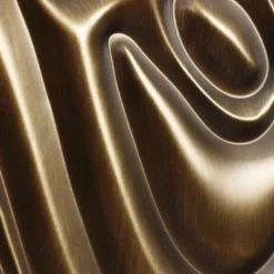 LuxenHome Gold Metal Abstract Wood Framed 20"W X 32" H Wall Decor -LuxenHome GUEST fc80c15a 5201 4185 b224 992b10c5340f