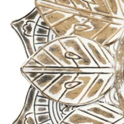 LuxenHome Distressed Brown And White Leaf Wreath Metal Frame Wall Mirror 11 LuxenHome Distressed Brown And White Leaf Wreath Metal Frame Wall Mirror -LuxenHome GUEST fe36c838 91e0 4789 bd4c 219fab54a3d0